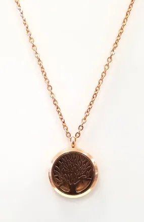 Diffuser Necklace - Tree of Life (Rose Gold)