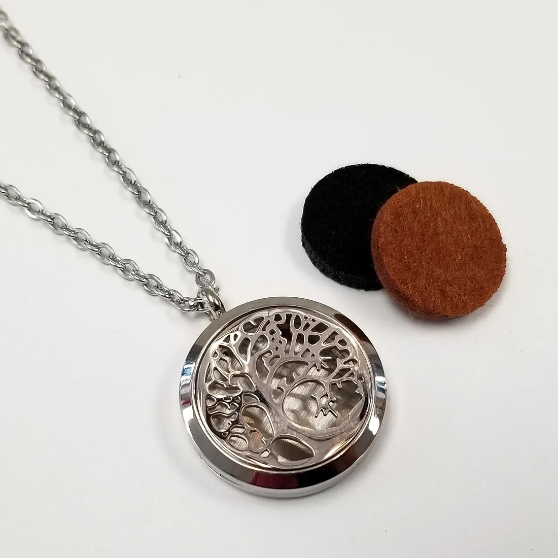 Diffuser Necklace - Tree of Life (Silver)