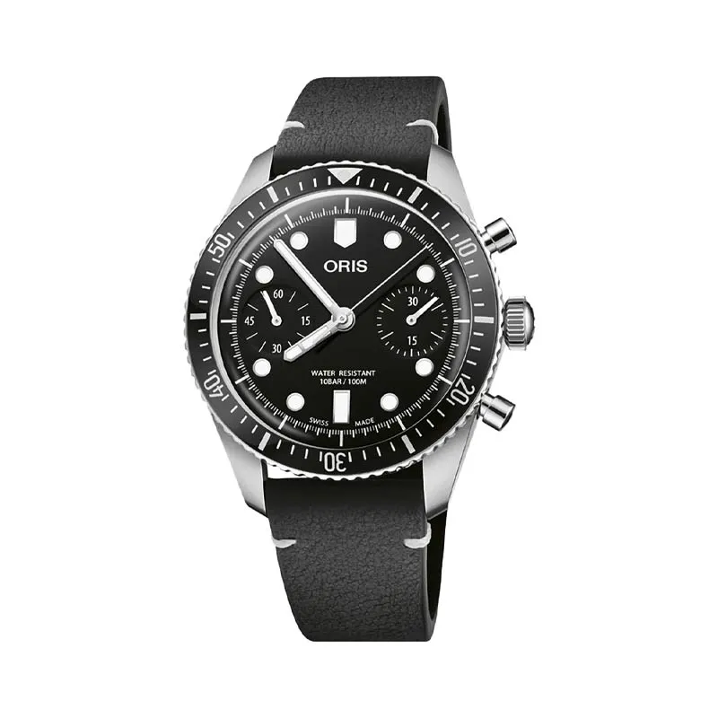 Diver Sixty-Five Chrono Black Dial Watch, 40mm