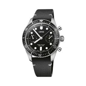 Diver Sixty-Five Chrono Black Dial Watch, 40mm