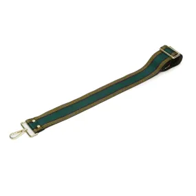 Elie Beaumont Crossbody Strap Green Gold Trim