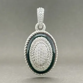 Estate Judith Ripka SS CZ Enhancer Pendant