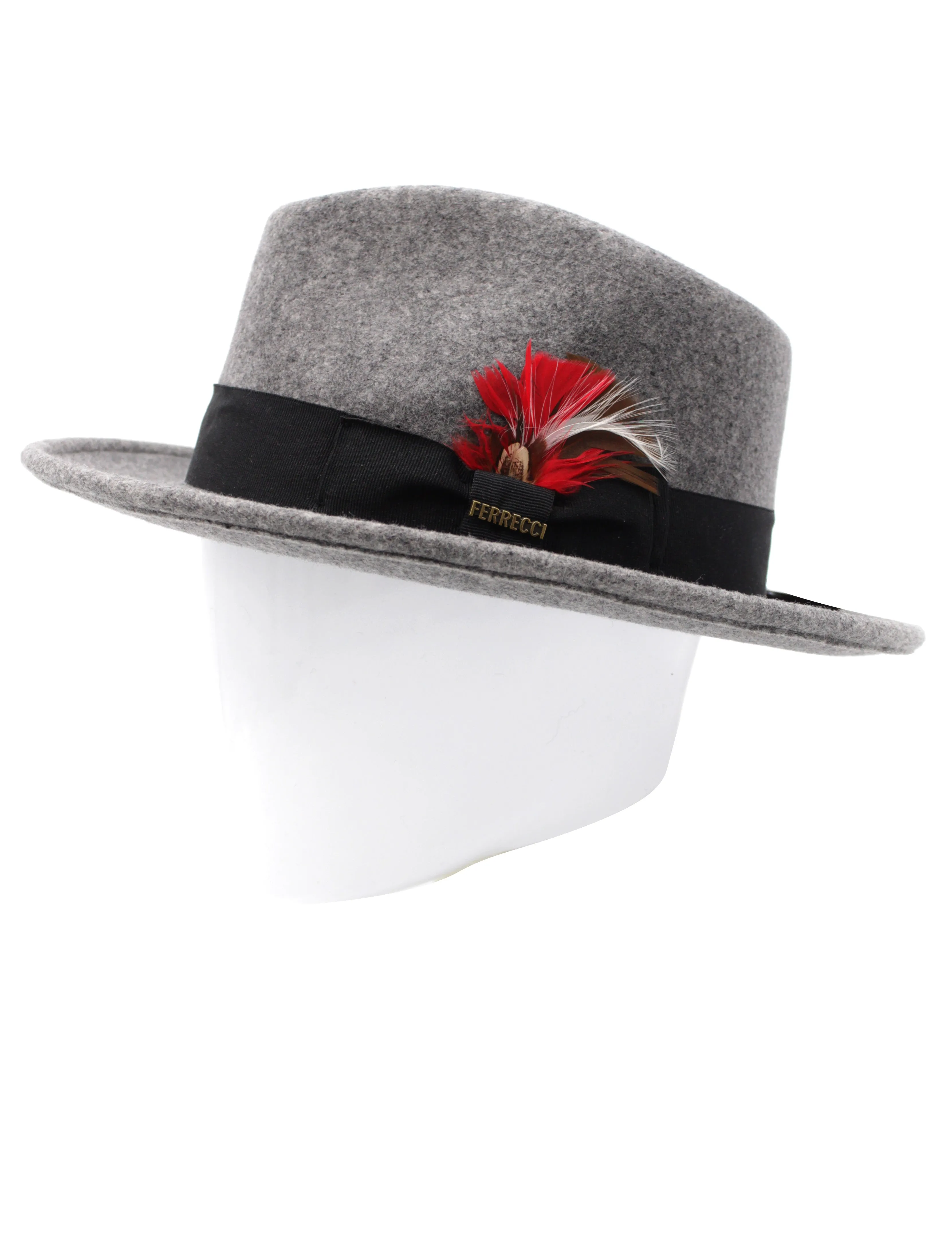 FHY INC,SOLID-FEDORA-HATS-CR FEDORA-GREY