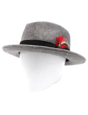 FHY INC,SOLID-FEDORA-HATS-CR FEDORA-GREY