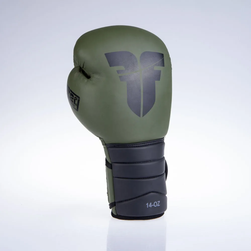 Fighter Sparring Boxing Gloves - khaki/black, FBG-002KB