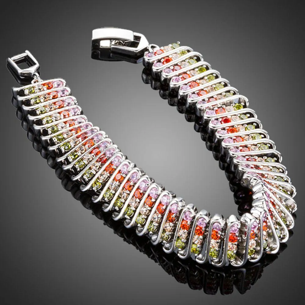 Fireflies Cubic Zirconia Cuff Bracelet