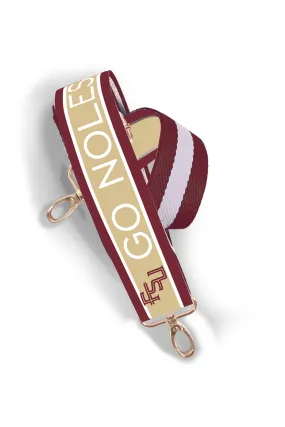 FSU Reversible Patterned Shoulder Strap - Gold