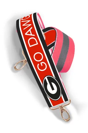 Georgia Reversible Patterned Shoulder Strap - Red