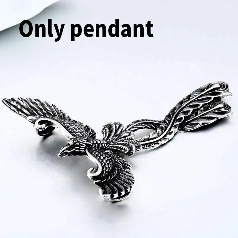 good detail 3D Phoenix Men necklace with pendant Stainless Steel Charm Choker bird Animal Jewelry
