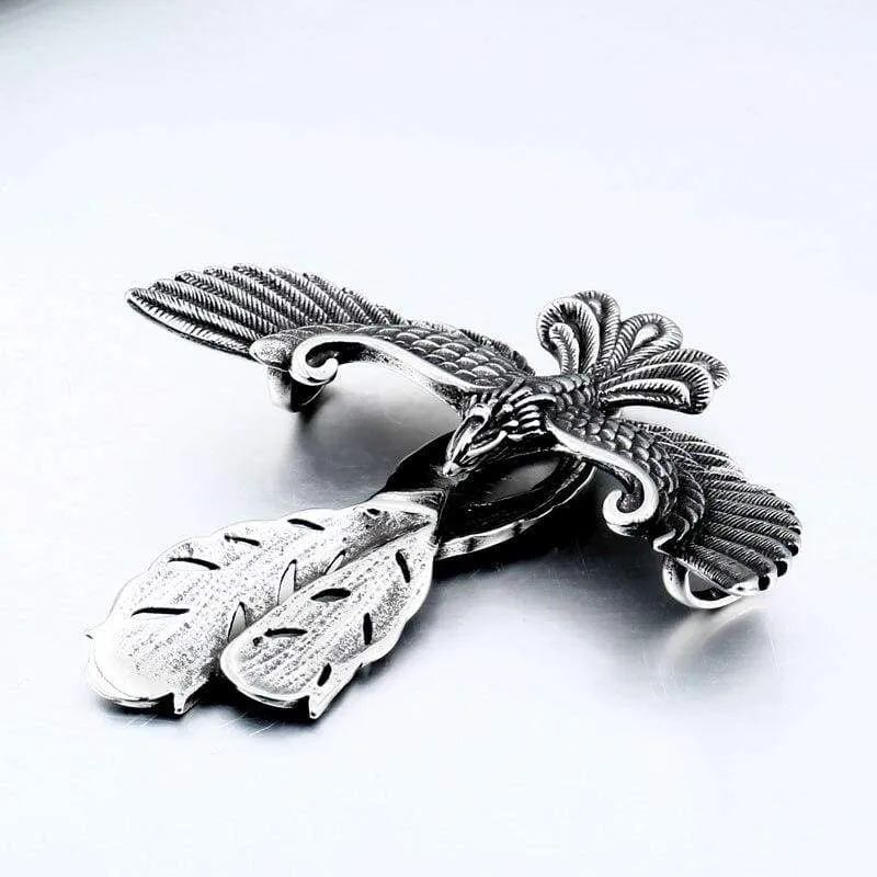 good detail 3D Phoenix Men necklace with pendant Stainless Steel Charm Choker bird Animal Jewelry