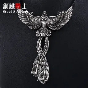 good detail 3D Phoenix Men necklace with pendant Stainless Steel Charm Choker bird Animal Jewelry