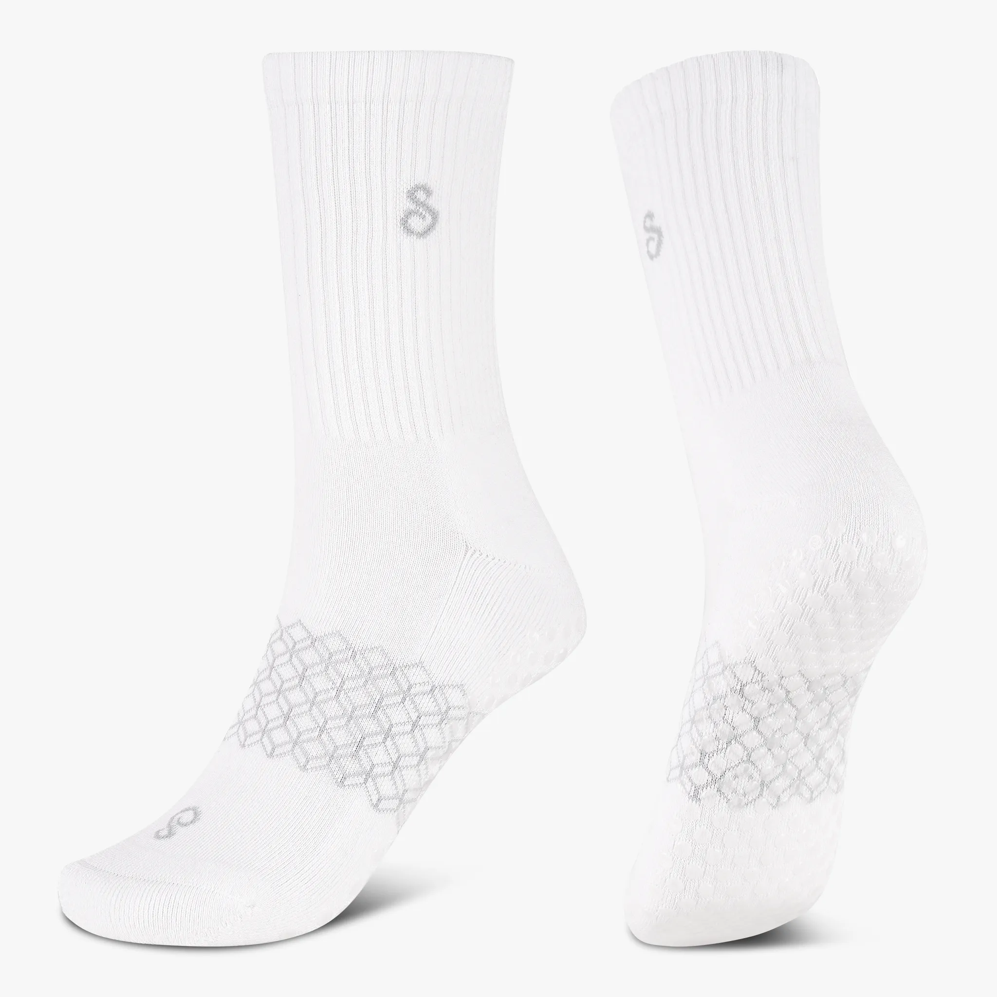 grip socks (crew) - organic combed cotton