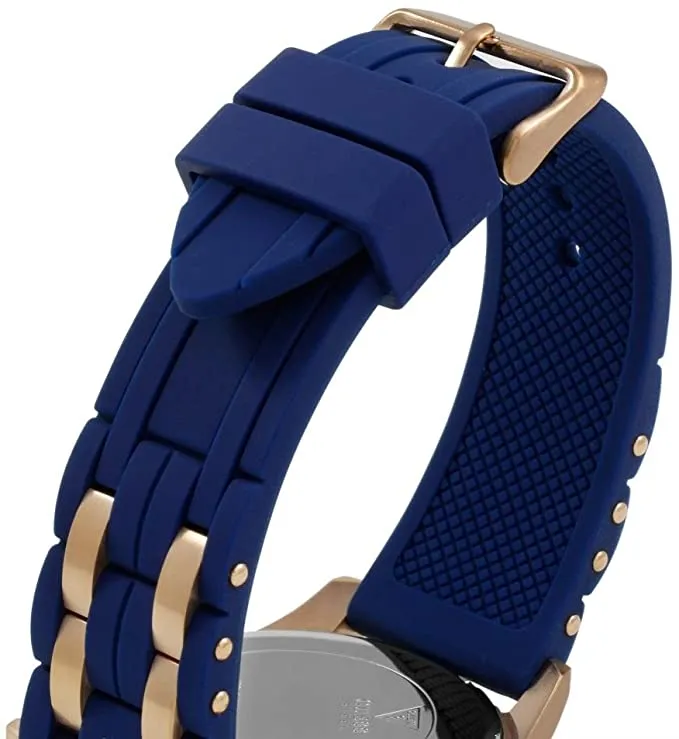 Guess Oasis Blue Dial Blue Rubber Men's Watch W0366G4