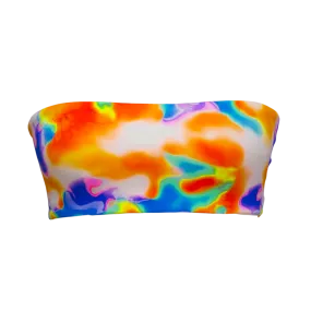 Heat Wave/White Shimmer Zoey Tube Top