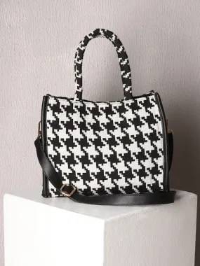 Houndstooth Printed Mini Bag
