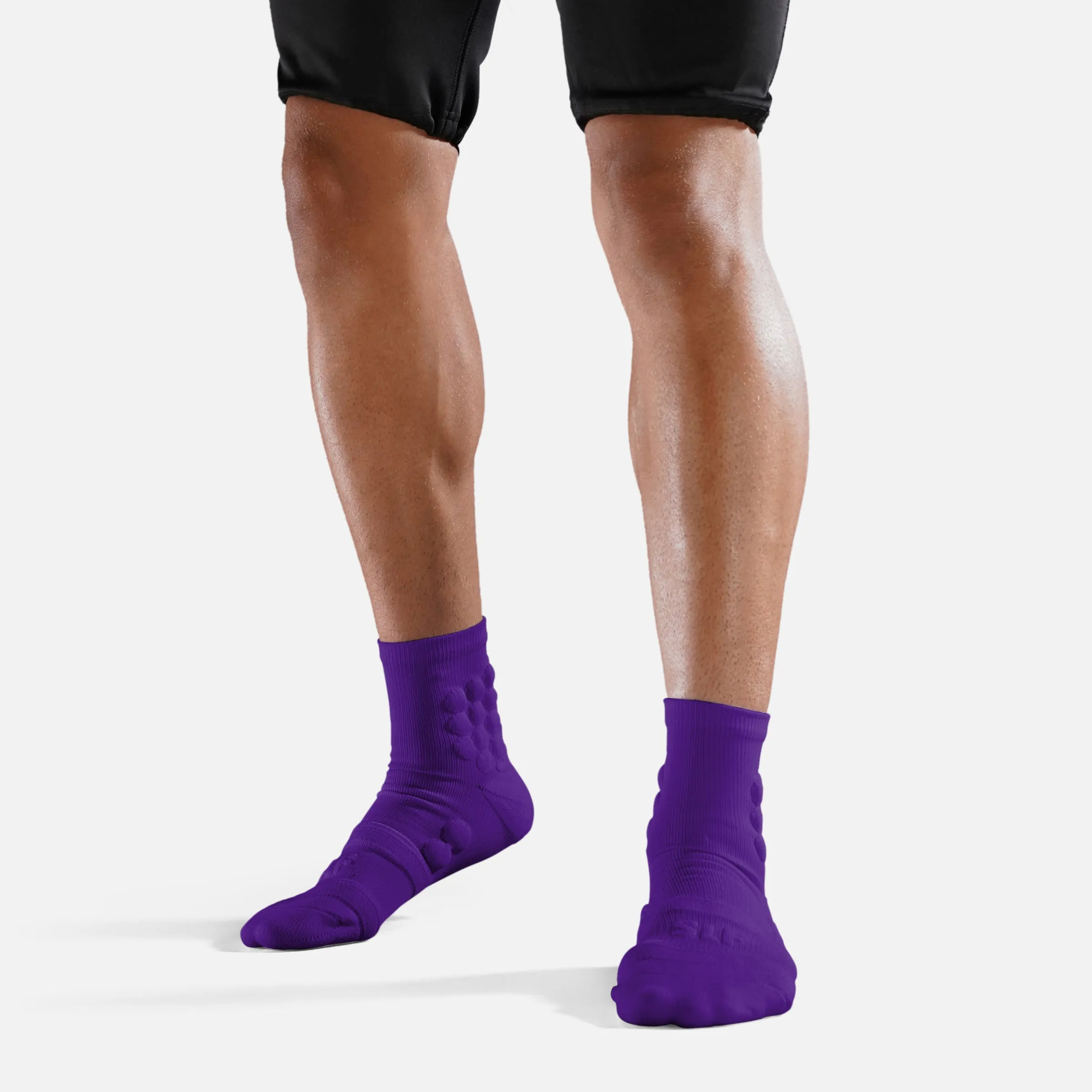 Hue Purple Football Padded Short Socks