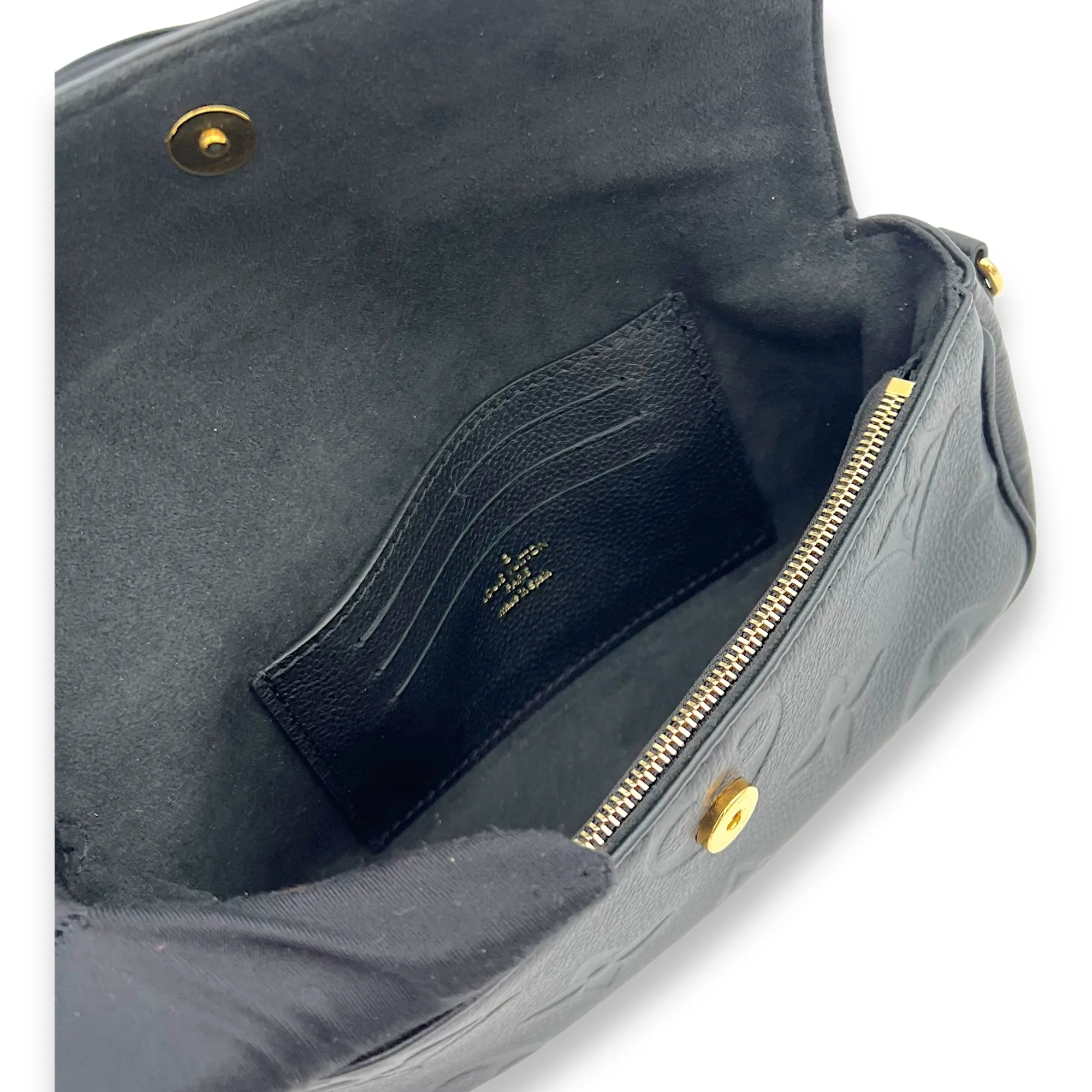 Ivy Crossbody Bag Black in Monogram Empreinte Leather, Gold hardware