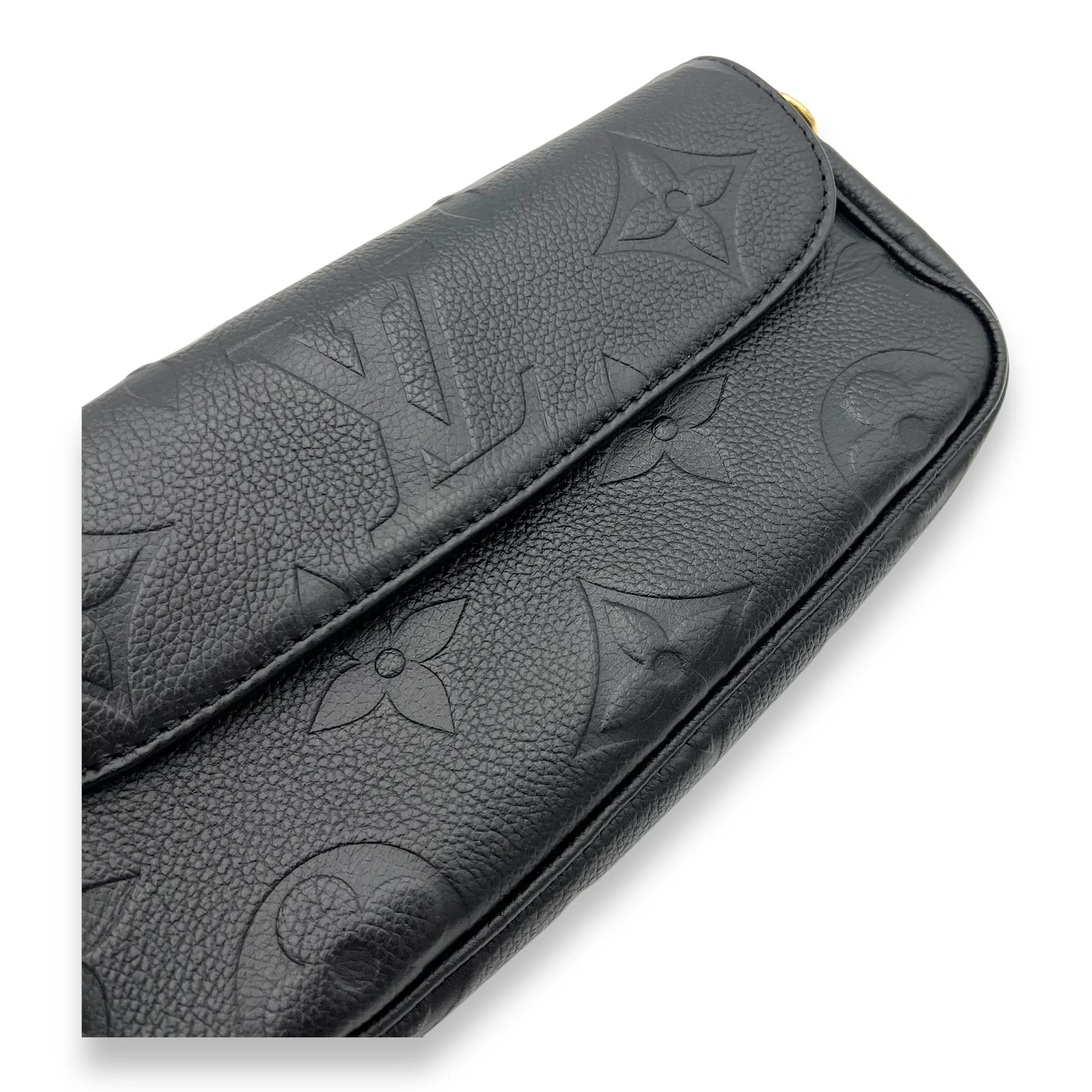 Ivy Crossbody Bag Black in Monogram Empreinte Leather, Gold hardware