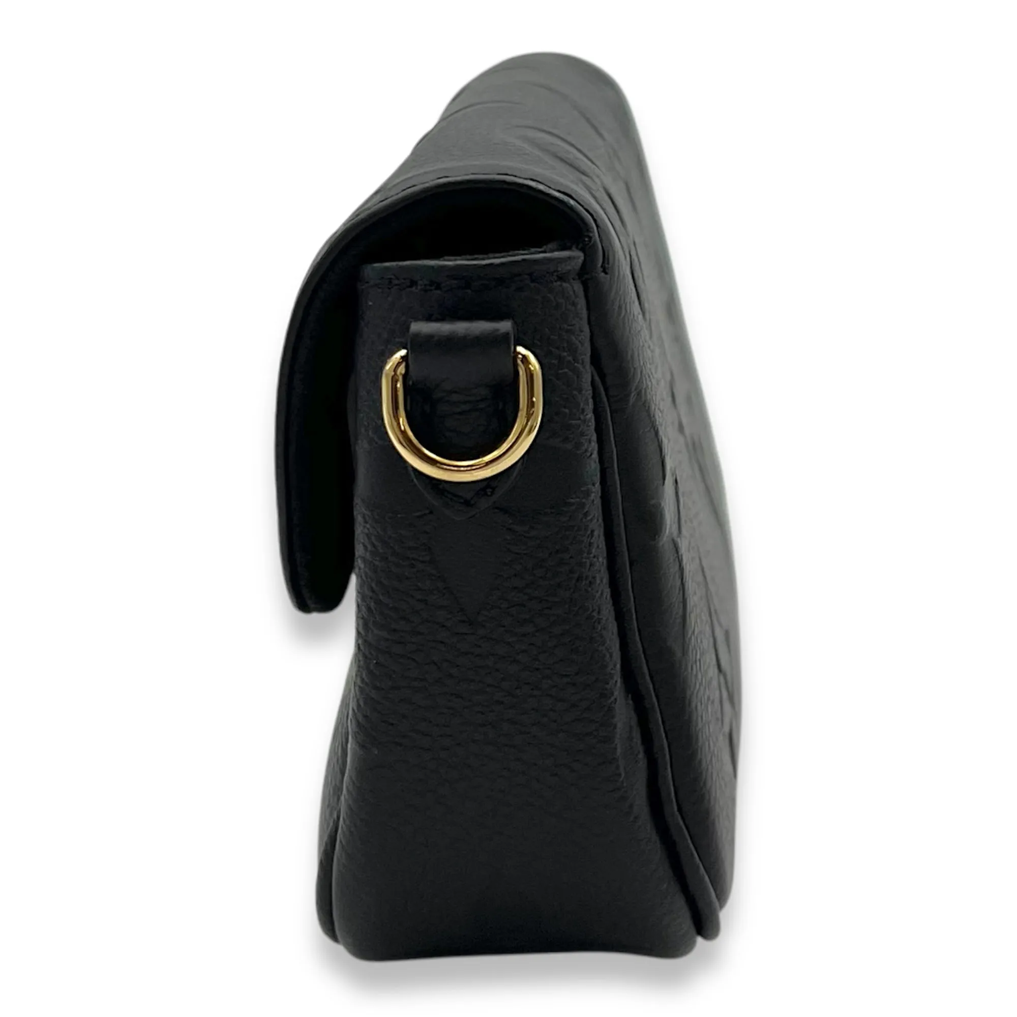 Ivy Crossbody Bag Black in Monogram Empreinte Leather, Gold hardware