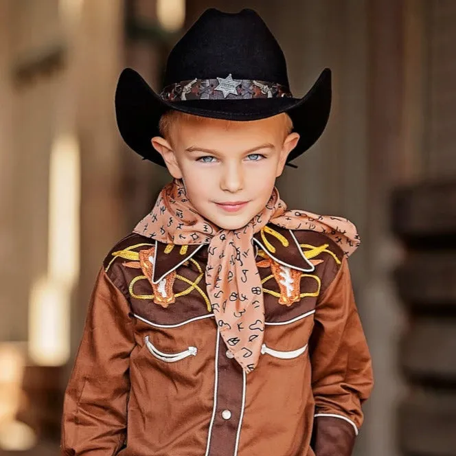 Kids Western Hat-Born to be Brave