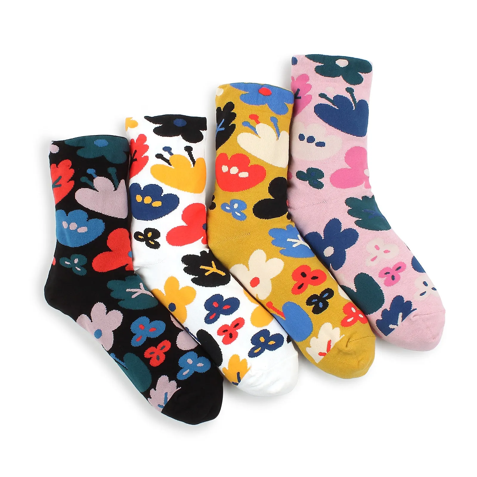 La Fleur French flower Socks (Crew 4 Pairs) vi 14