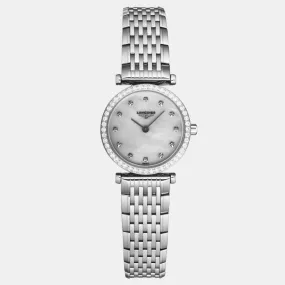 Longines La Grande Diamond White Mother-of-Pearl Dial Quartz Ladies Watch L4.241.0.80.6