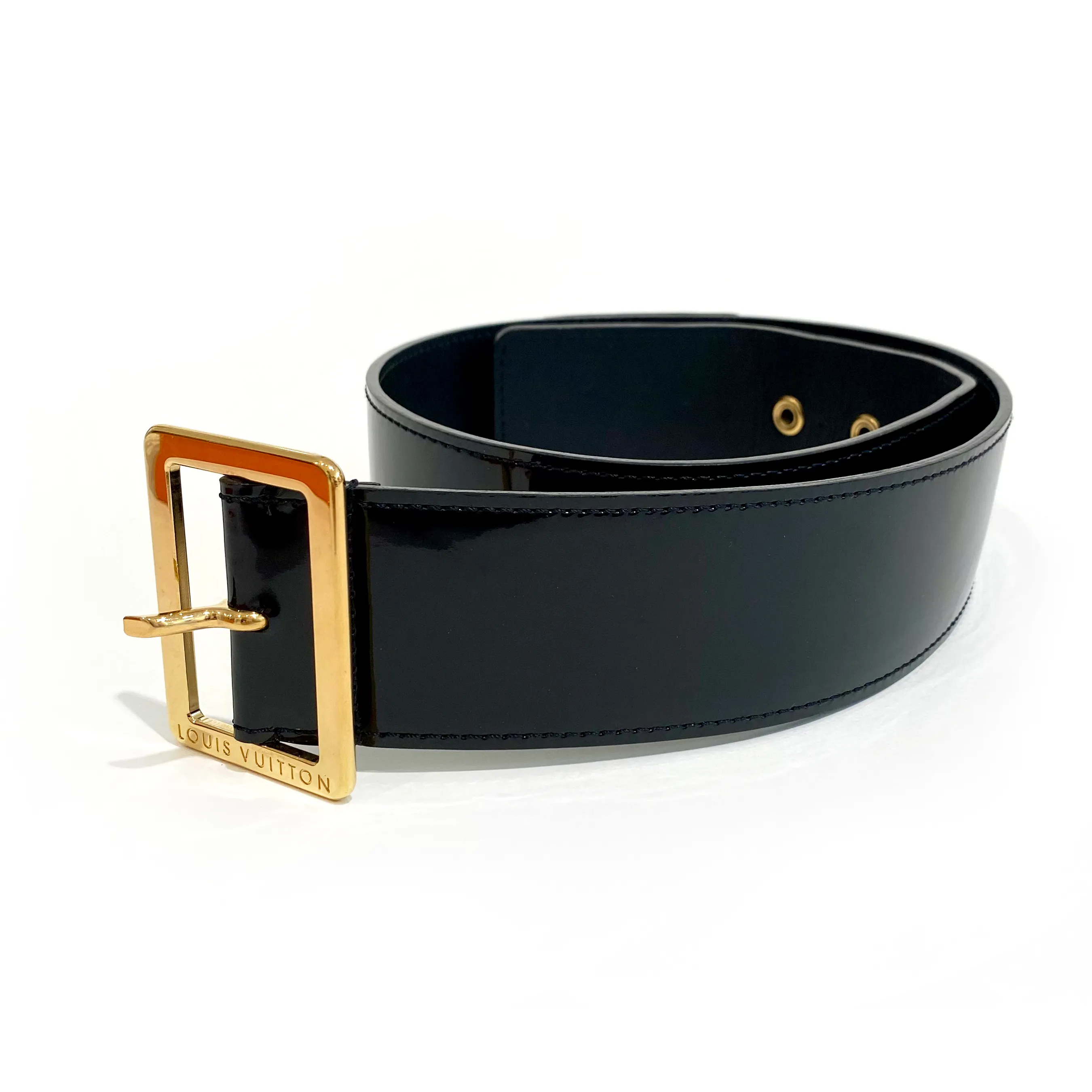 Louis Vuitton Black Patent Belt
