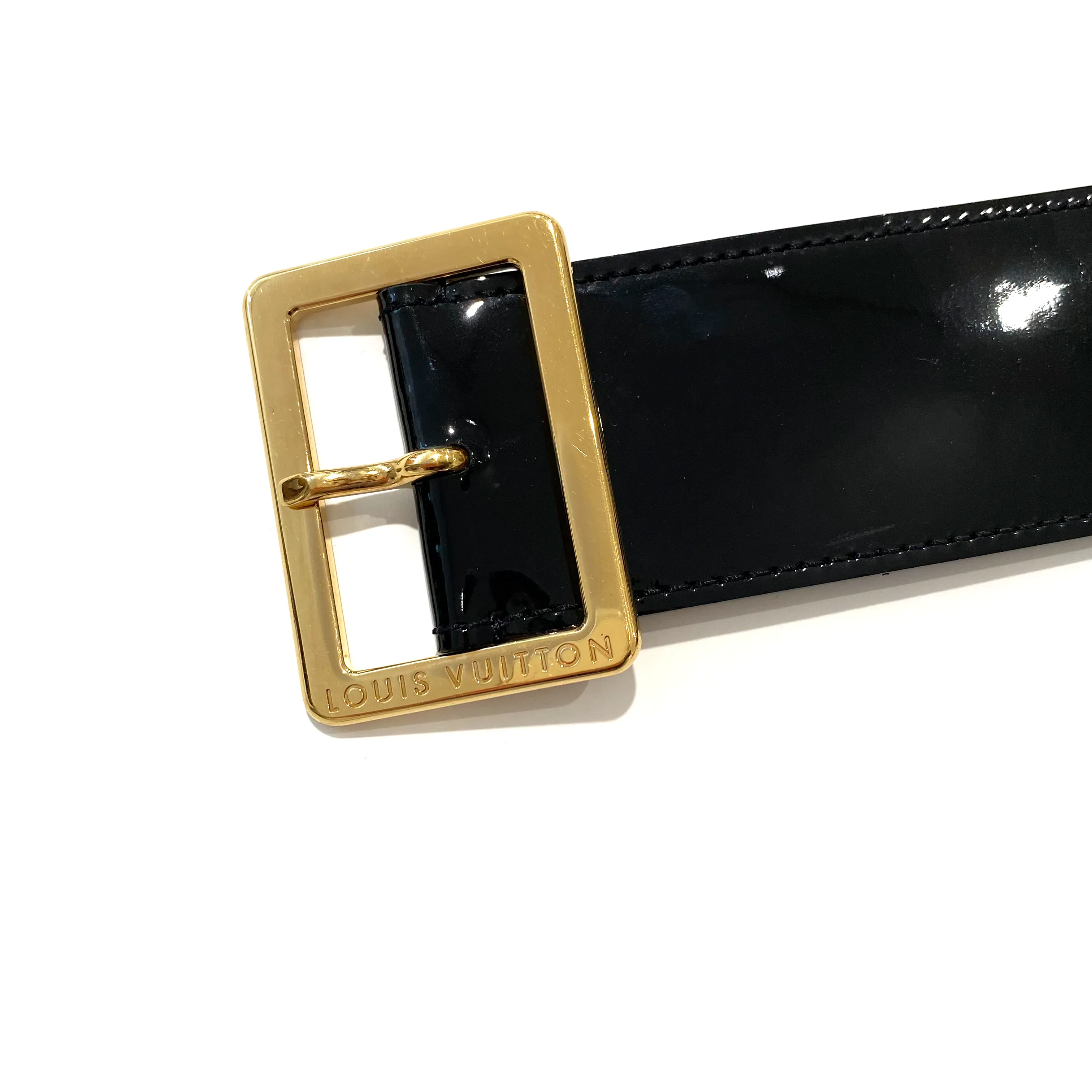 Louis Vuitton Black Patent Belt