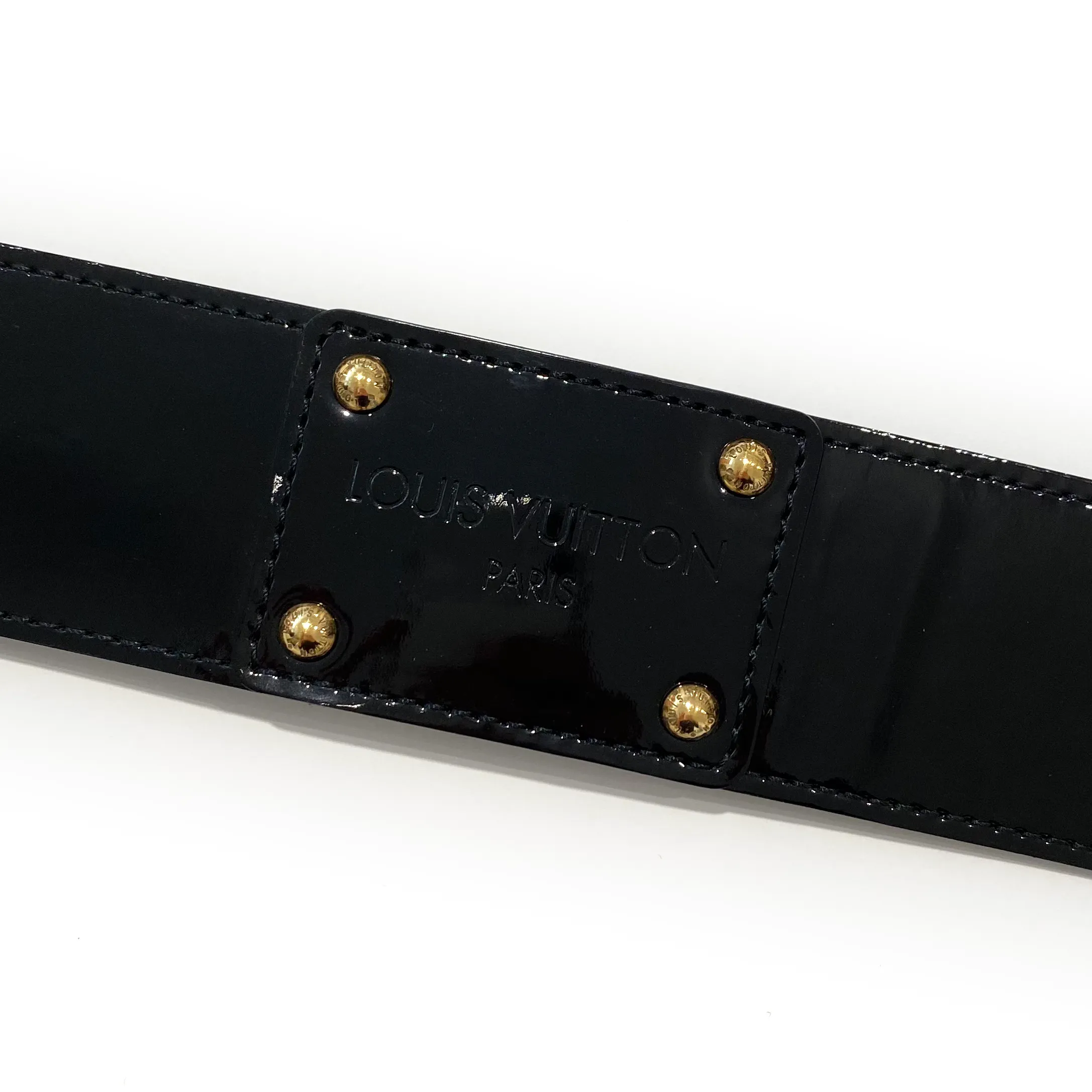Louis Vuitton Black Patent Belt