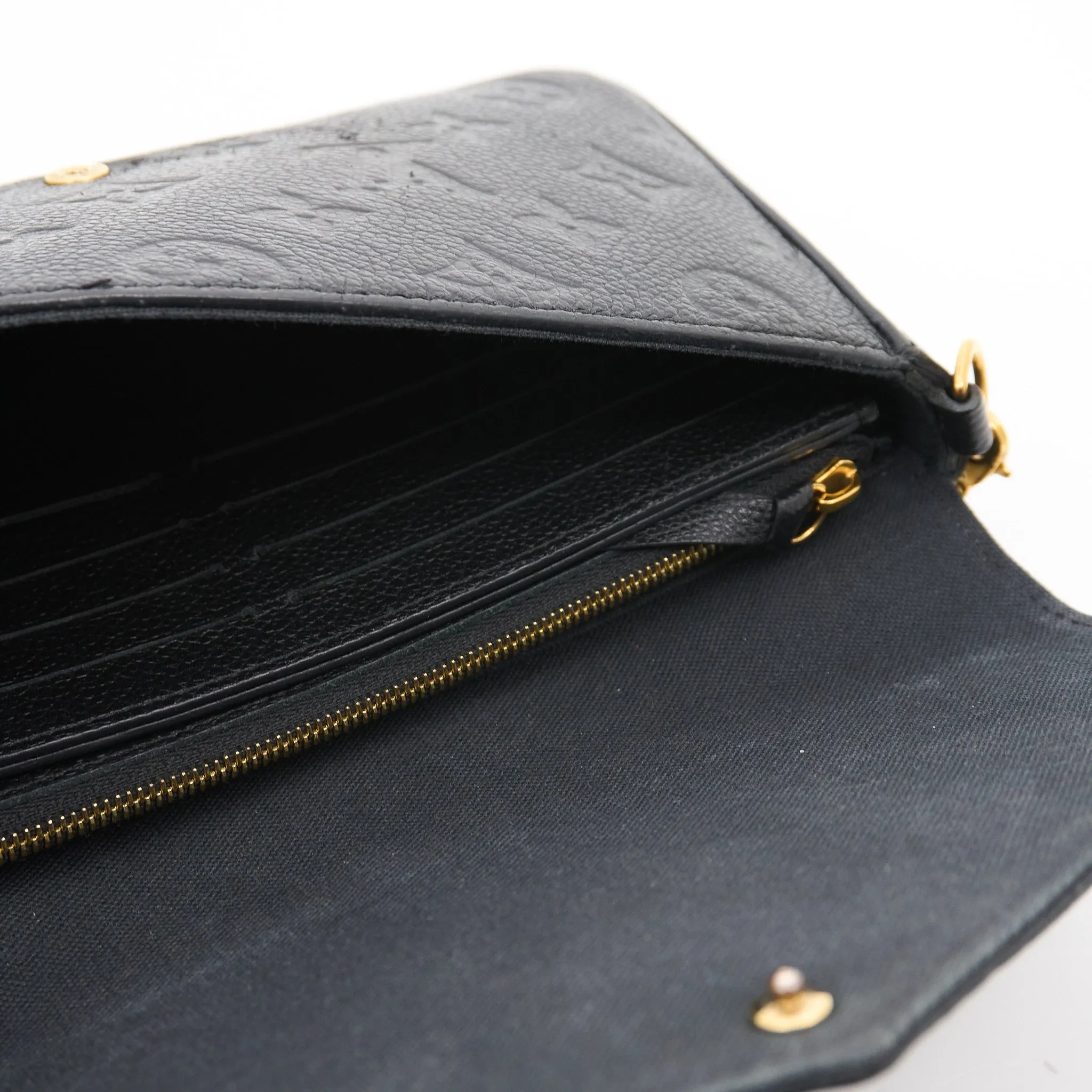 Louis Vuitton Felicie in Black Monogram Empreinte Leather