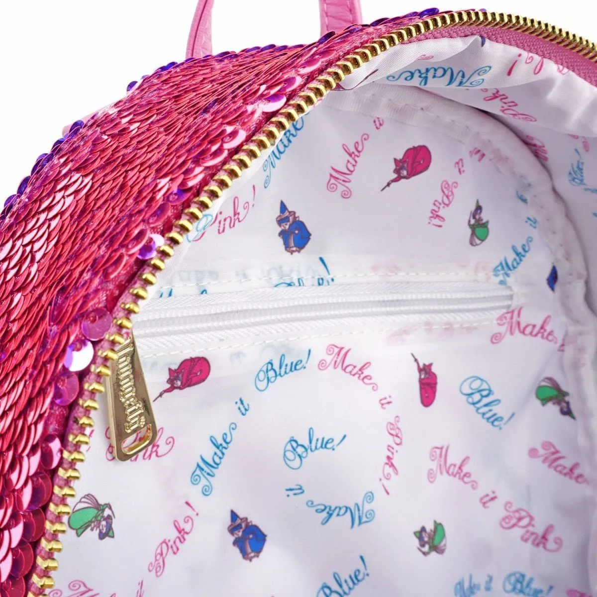 Loungefly X Disney Princess Sleeping Beauty Reversible Sequin Mini Backpack