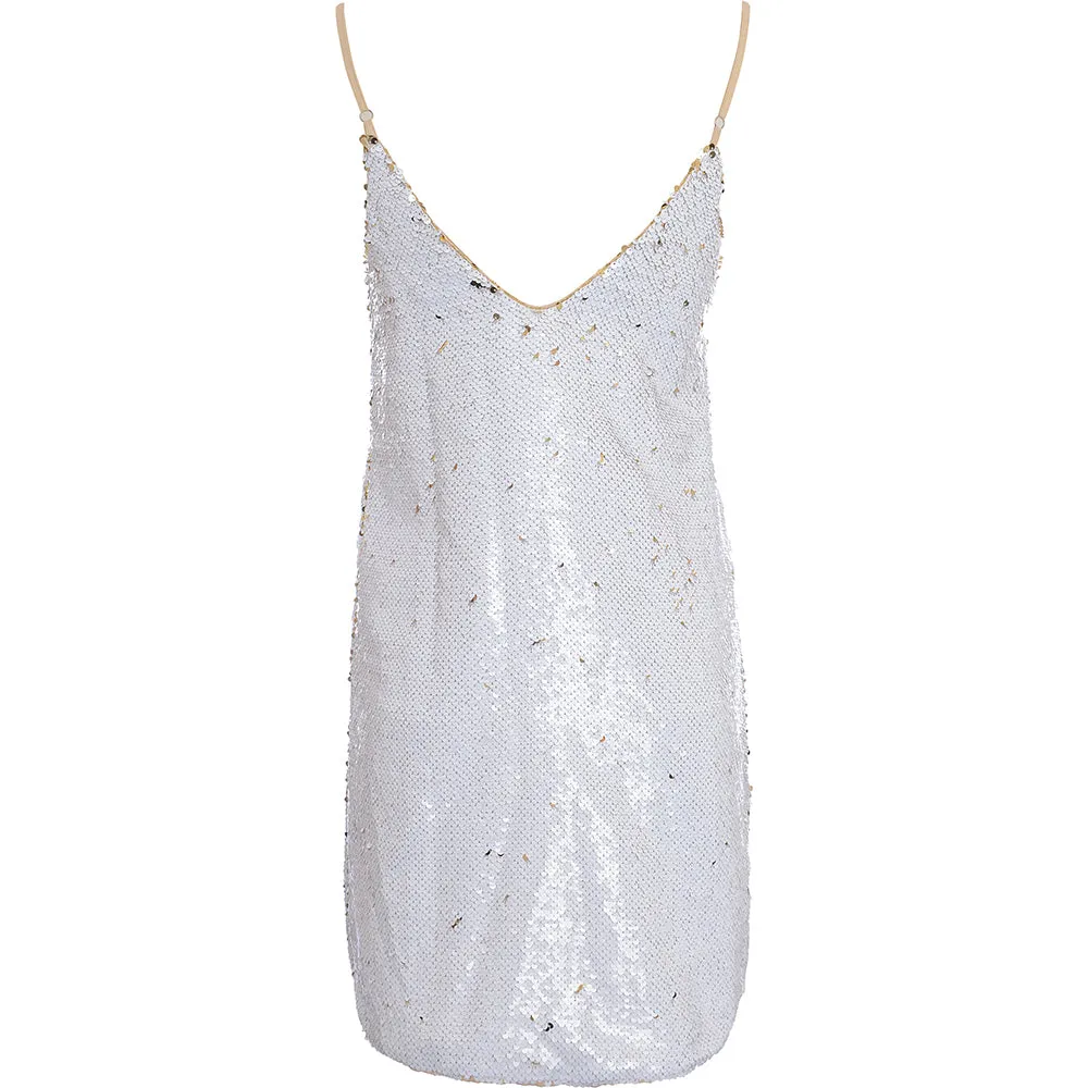 Love & Other Things Women's Strappy V Neck Mini Dress