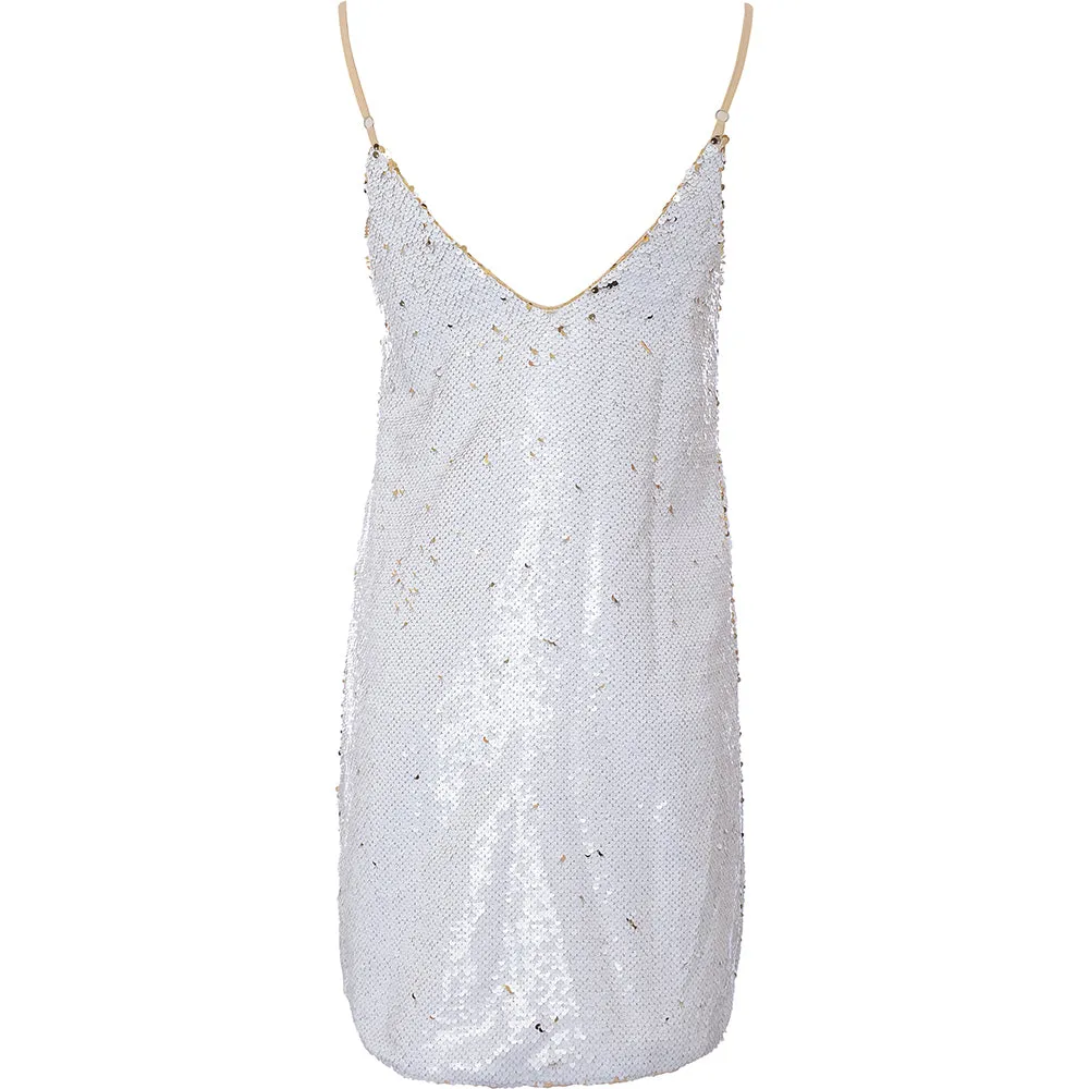 Love & Other Things Women's Strappy V Neck Mini Dress