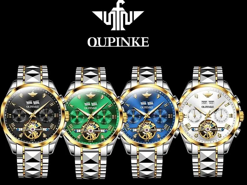 Luxury Automatic Sapphire Tungsten steel Green Watch