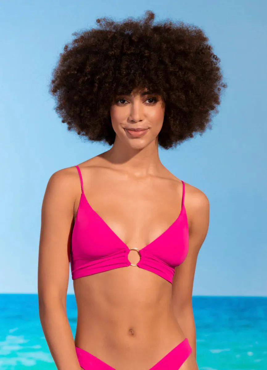 Maaji Dragon Fruit Shine Long Line Triangle Bikini Top