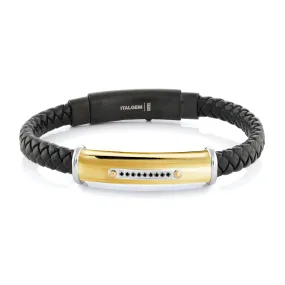 Manric Leather Bracelet | Italgem Steel