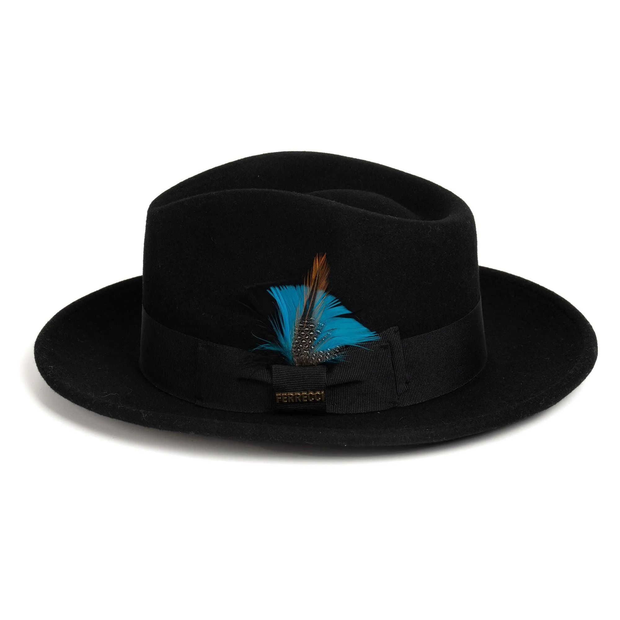 Men Crushable Black Fedora Hat