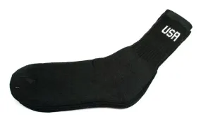 Men USA Black Casual Crew Socks