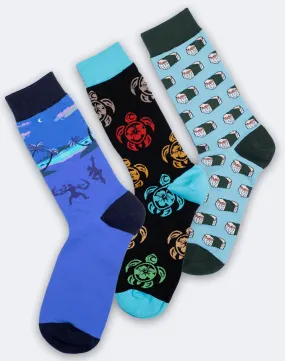 Men's Aloha Spirit Crew Socks Pack | 3-Pair Bundle