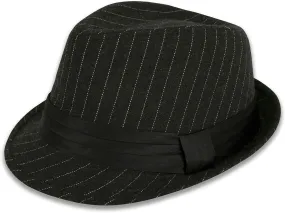 Men's Black Classic Manhattan Fedora Hat