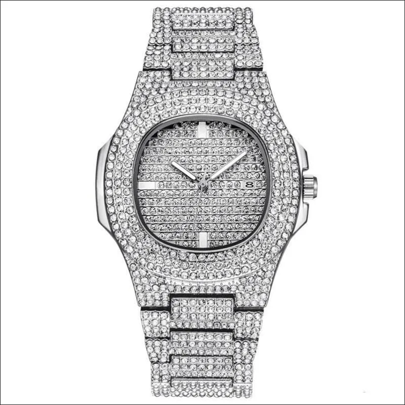 Men's Bling Diamond Luxury Hip Hop Rapper Watch for a Bold Look