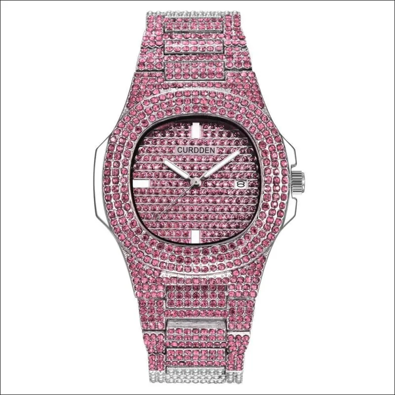 Men's Bling Diamond Luxury Hip Hop Rapper Watch for a Bold Look