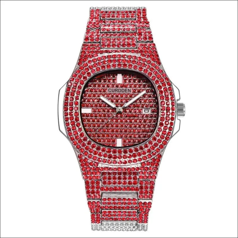 Men's Bling Diamond Luxury Hip Hop Rapper Watch for a Bold Look