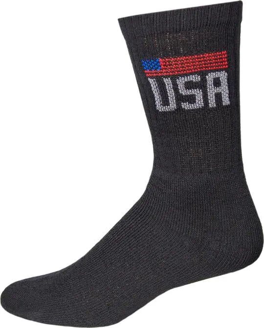 Men’s Casual Cotton Crew Socks USA for All Purpose Work Sports 12 pairs Bulk & Wholesale