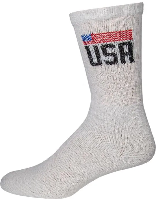 Men’s Casual Cotton Crew Socks USA for All Purpose Work Sports 12 pairs Bulk & Wholesale