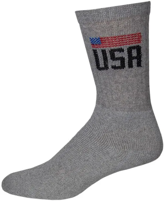 Men’s Casual Cotton Crew Socks USA for All Purpose Work Sports 12 pairs Bulk & Wholesale