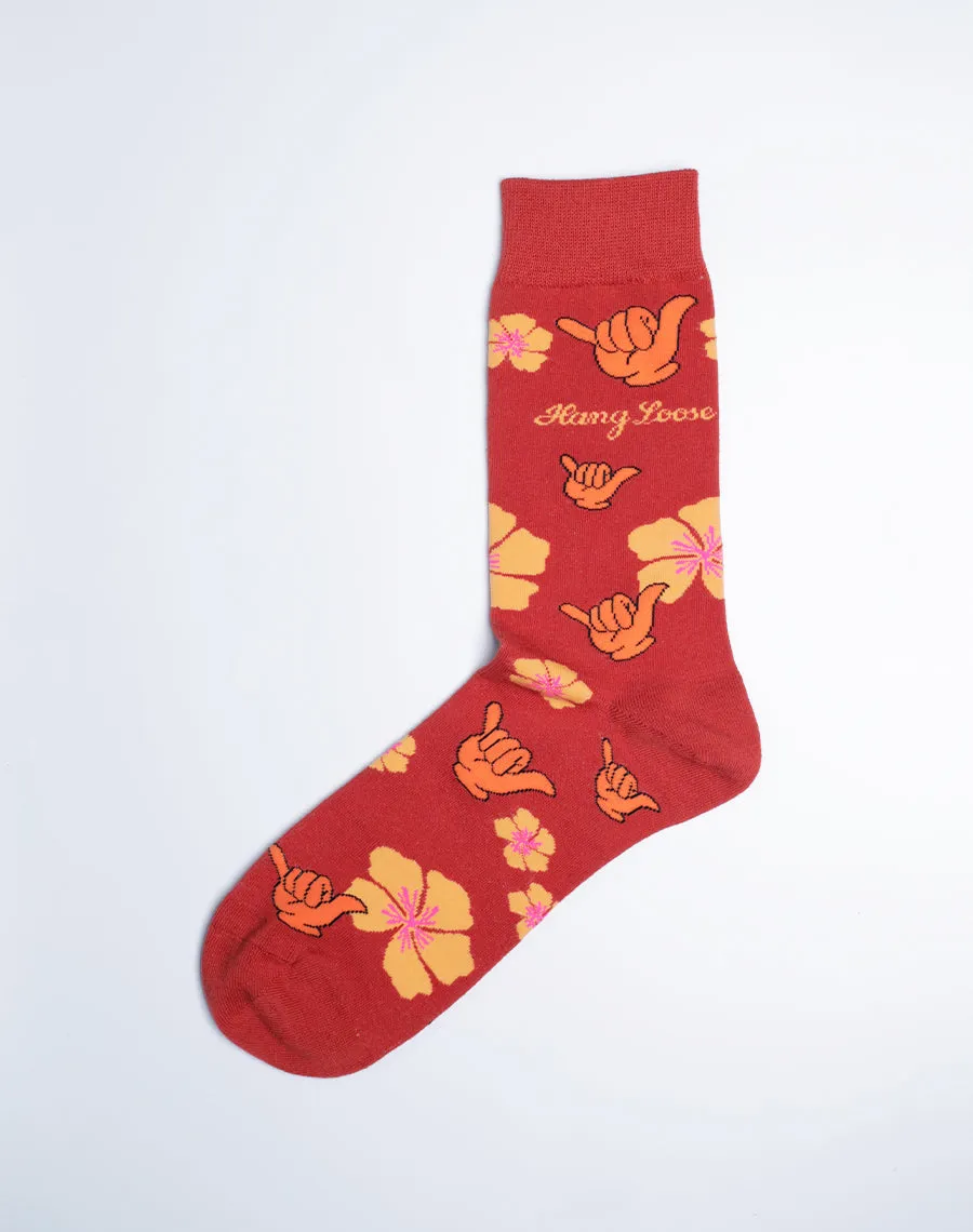Men’s Hawaiian Tropical Vibes Crew Socks Pack | 3-Pair Bundle