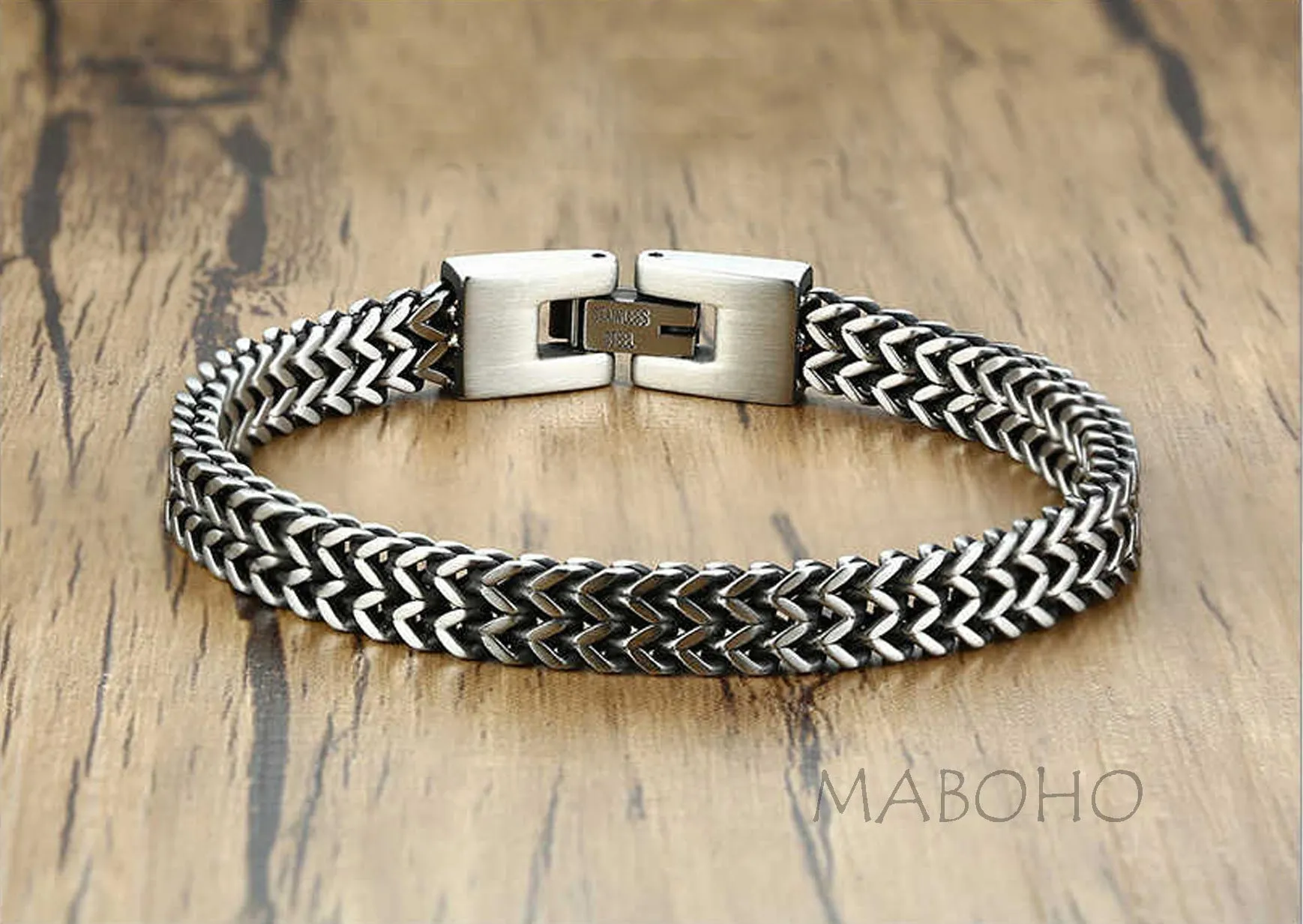 Men's Stainless Steel Vintage Foxtail Bracelet