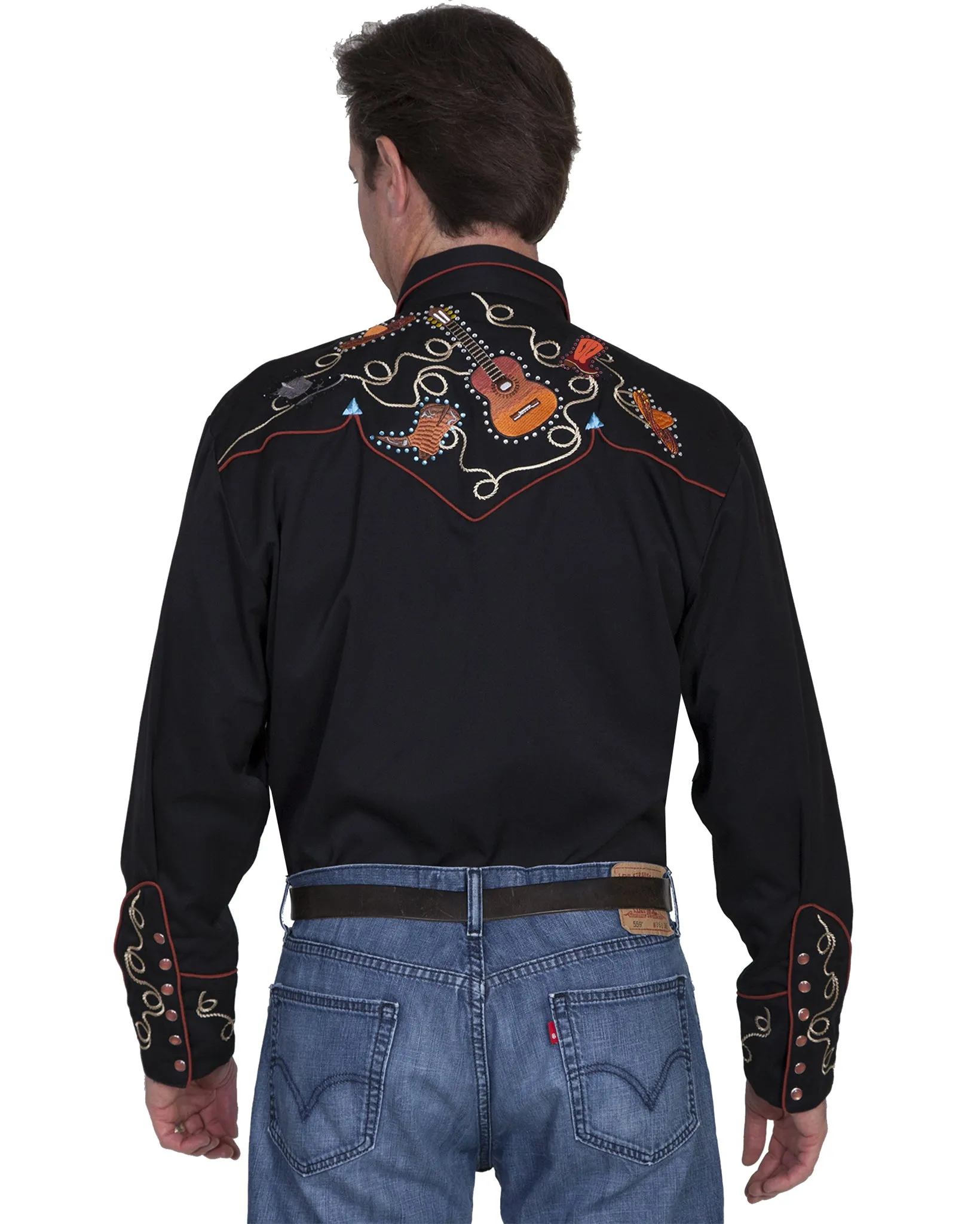 Men's Tooled Embroidered Western Shirt