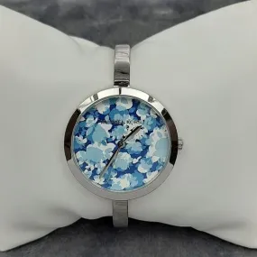 Michael Kors Blakley Silver-tone/Blue Watch (REFURBISHED)